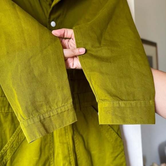 Big Bud Press Everyday Utility Jumpsuit Cotton Olive Green Small EUC - Picture 3 of 13